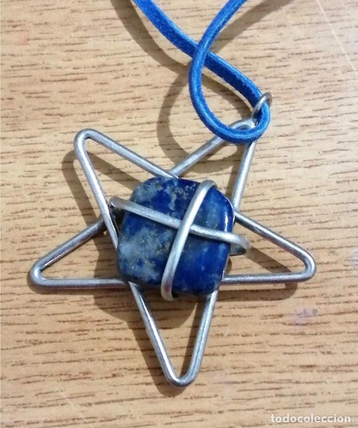 Joyeria: COLGANTE, COLLAR CON LAPISLAZULI, FORMA DE ESTRELLA. - Foto 7