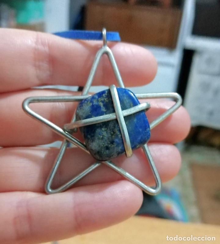 Joyeria: COLGANTE, COLLAR CON LAPISLAZULI, FORMA DE ESTRELLA. - Foto 8