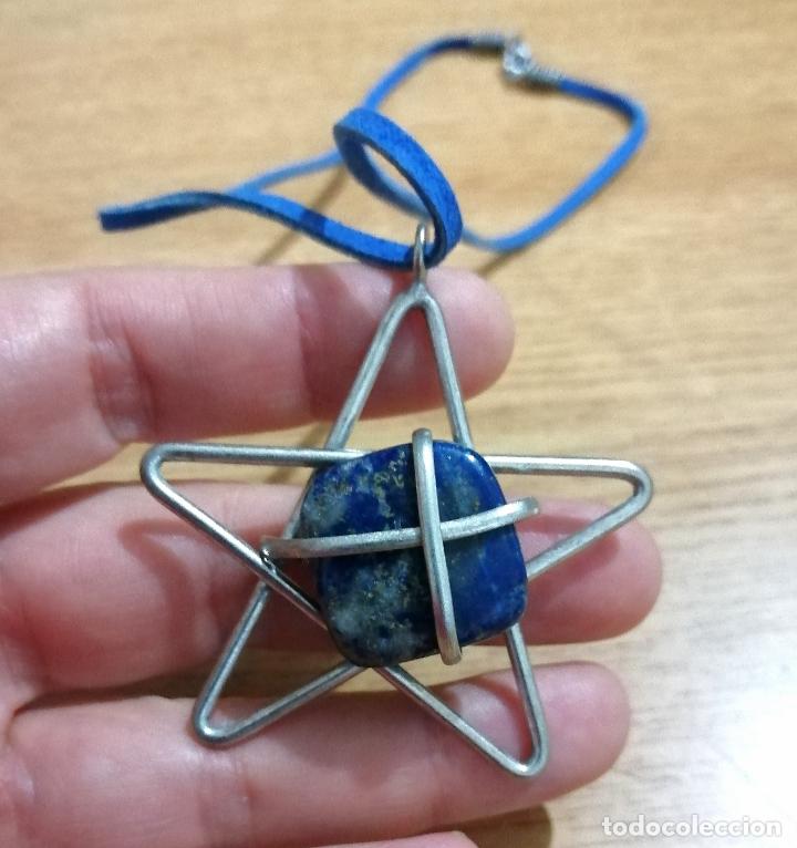 Joyeria: COLGANTE, COLLAR CON LAPISLAZULI, FORMA DE ESTRELLA. - Foto 1