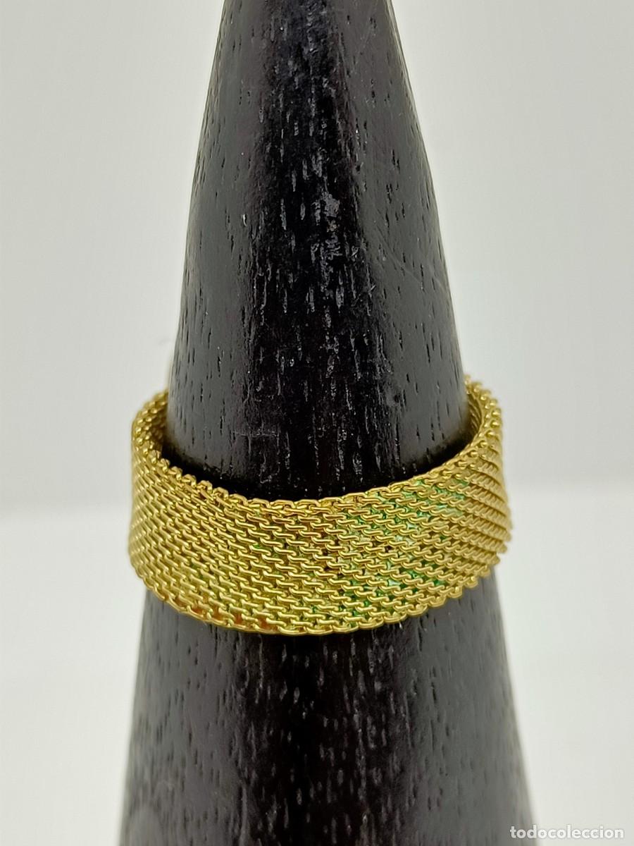 Joyeria: Anillo de malla dorada con forma de cintur&oacute;n. - Foto 2