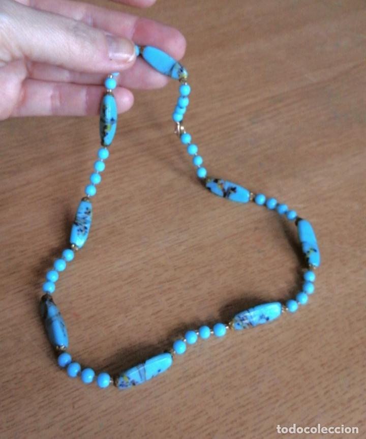 Joyeria: BONITO COLLAR CUENTAS SIMIL TURQUESAS. - Foto 4