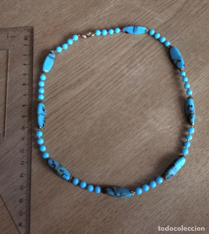 Joyeria: BONITO COLLAR CUENTAS SIMIL TURQUESAS. - Foto 5