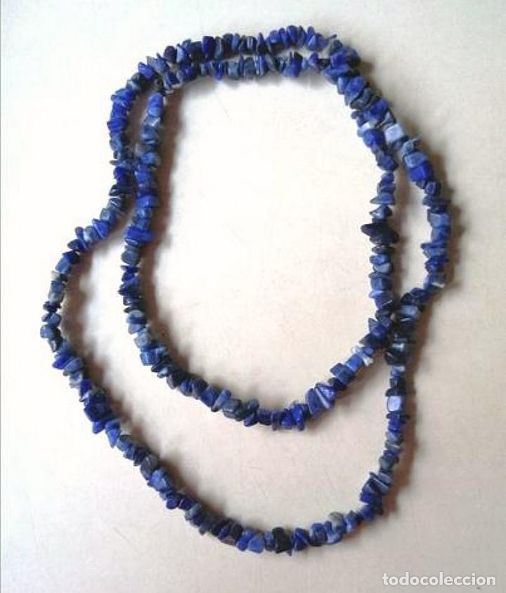 Joyeria: COLLAR CON GEMAS &Aacute;GATATAS AZULES, LAPISL&Aacute;ZULI . - Foto 2