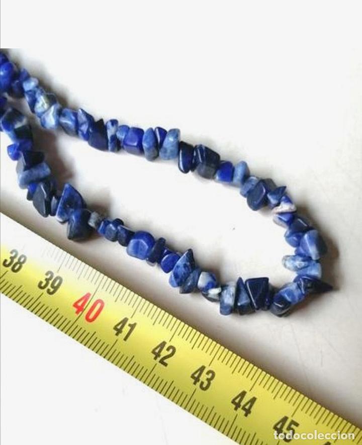 Joyeria: COLLAR CON GEMAS &Aacute;GATATAS AZULES, LAPISL&Aacute;ZULI . - Foto 3