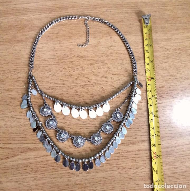 Joyeria: COLLAR CADENA PLATEADA Y NACAR, MORUNO, ARABESCO. - Foto 3