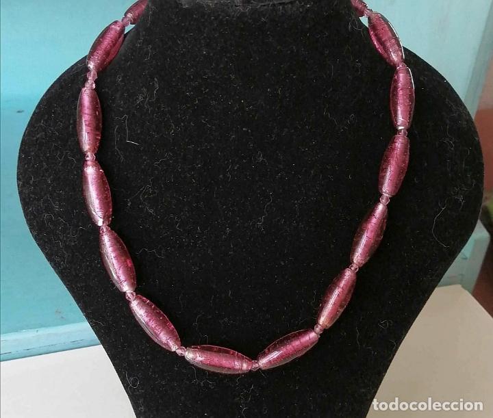 Joyeria: COLLAR CON CUENTAS DE CRISTAL ROSADO. - Foto 2