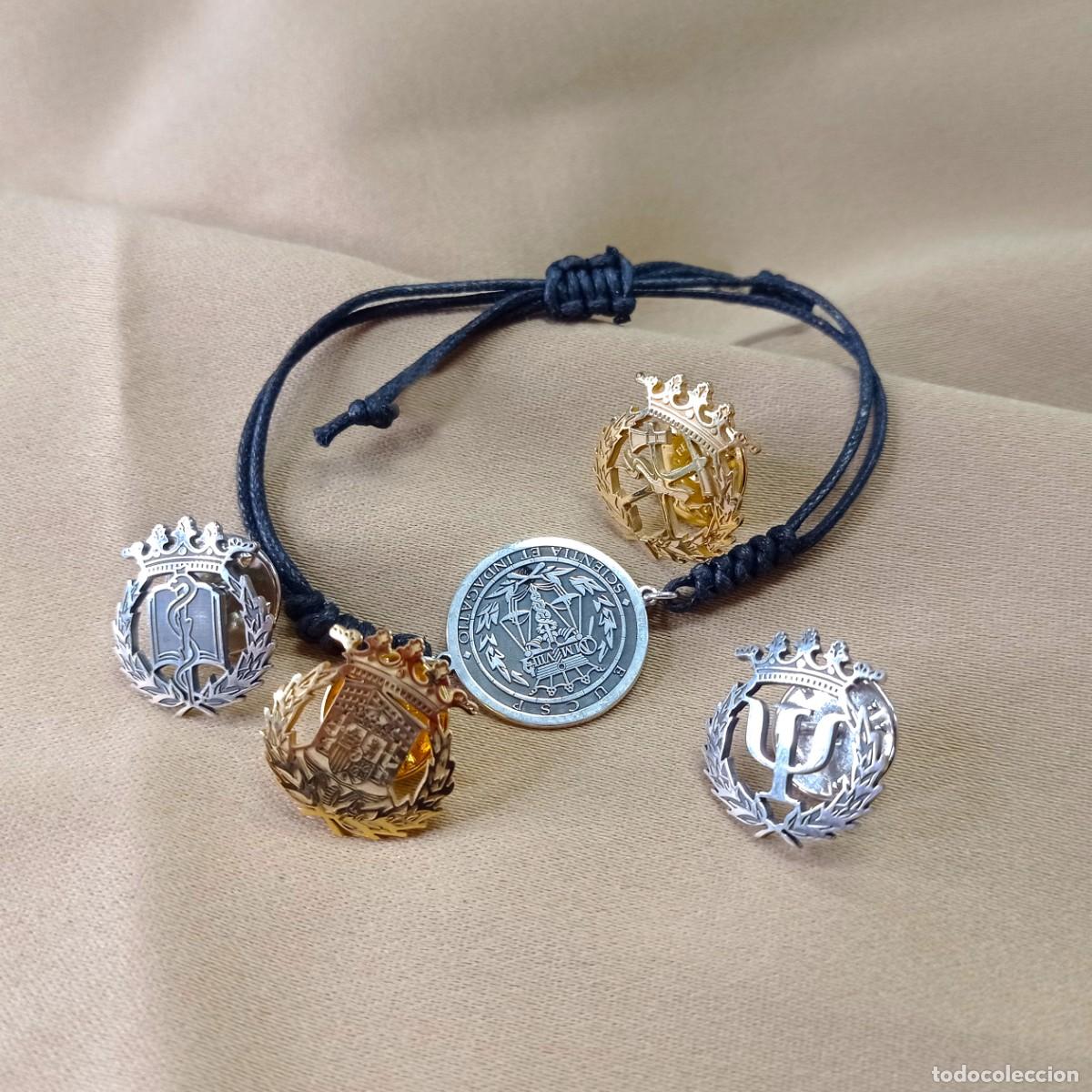Joyeria: Pulsera Macram&eacute; Insignia Profesional de Comercio en Plata Ba&ntilde;ada en Oro de 18K - Foto 2