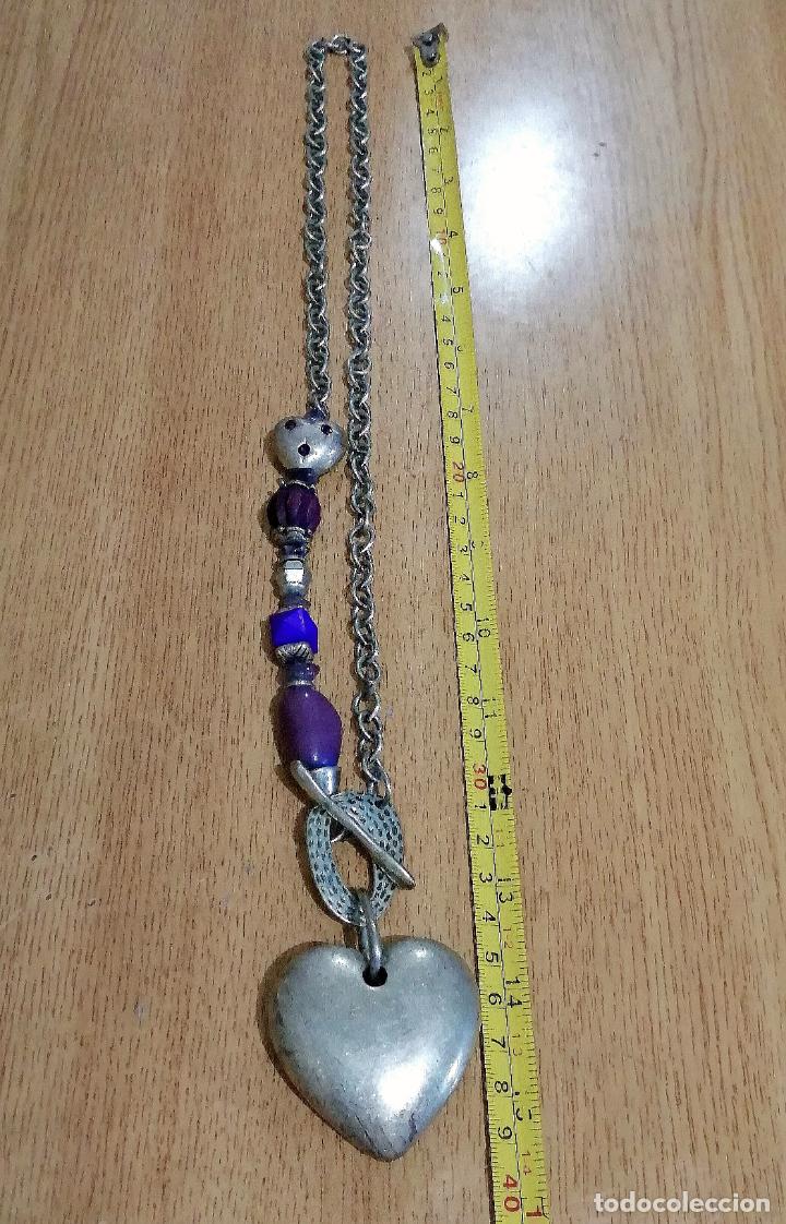 Joyeria: COLLAR PLATEADO CON COLGANTE FORMA CORAZ&Oacute;N. - Foto 5