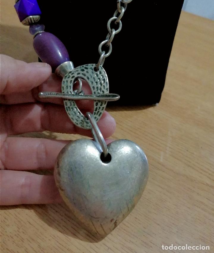 Joyeria: COLLAR PLATEADO CON COLGANTE FORMA CORAZ&Oacute;N. - Foto 6