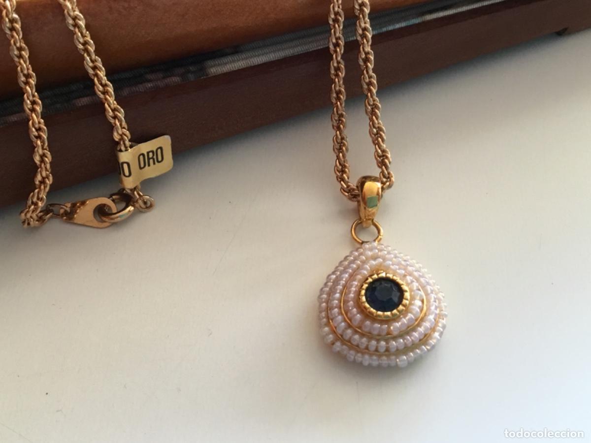 Joyeria: Gargantilla con Zafiro creado y perlas - Foto 3