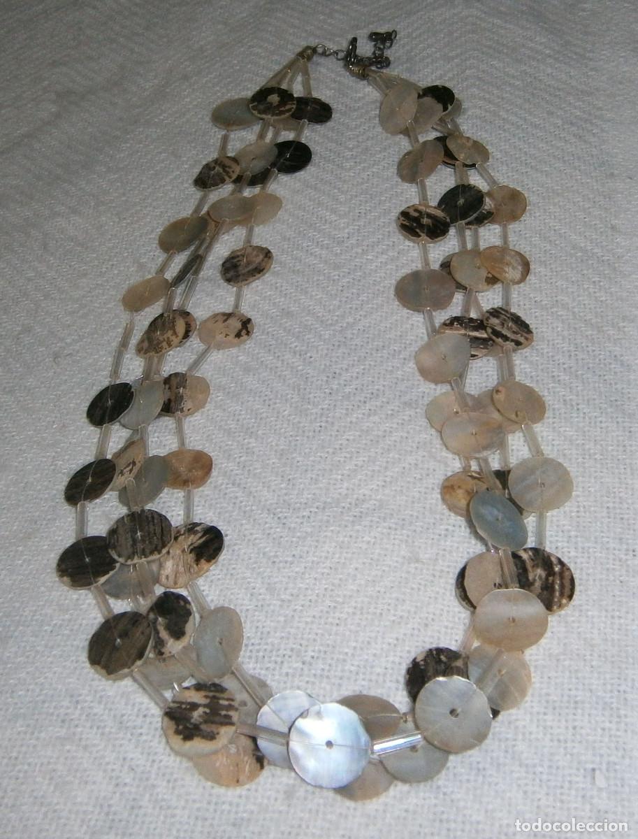 Joalharia: collar piezas de madreperla de madagascar