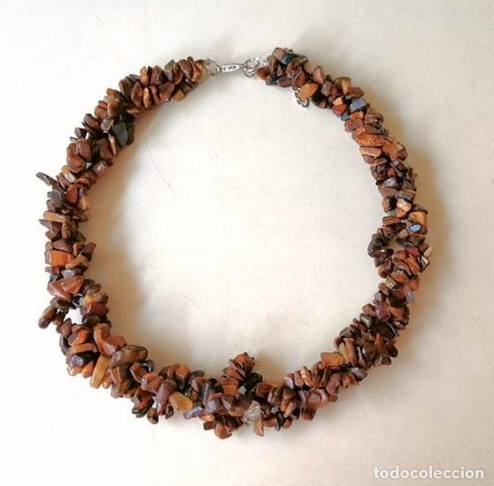 Joyeria: COLLAR CORTO, CON GEMAS DE OJO DE TIGRE. - Foto 3