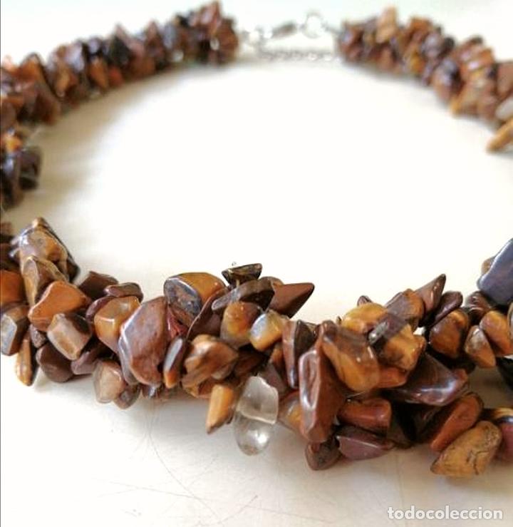 Joyeria: COLLAR CORTO, CON GEMAS DE OJO DE TIGRE. - Foto 4