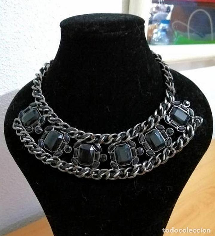 Joyeria: COLLAR CORTO MET&Aacute;LICO Y NEGRO. - Foto 1