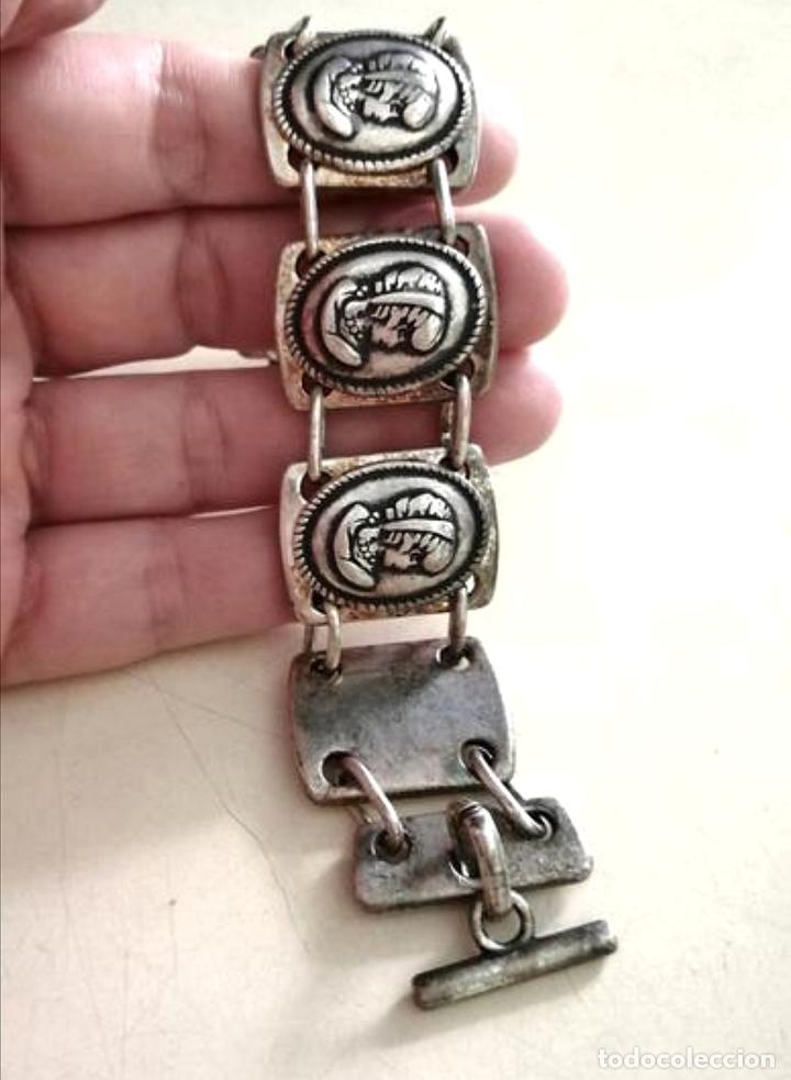 Joyeria: ANTIGUA PULSERA PLATEADA, METAL. - Foto 6