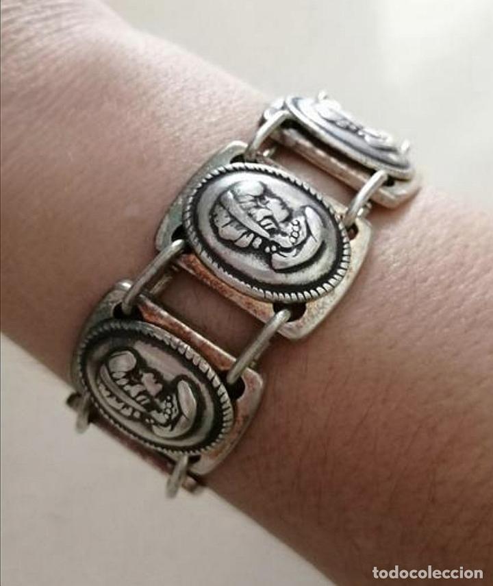 Joyeria: ANTIGUA PULSERA PLATEADA, METAL. - Foto 1