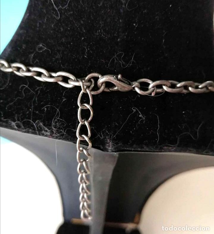 Joyeria: COLLAR CORTO MET&Aacute;LICO, PLATEADO Y ESMALTE. - Foto 5