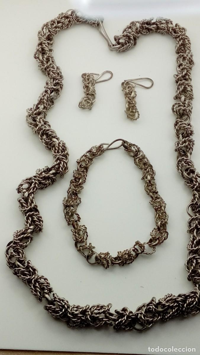 Joyeria: CONJUNTO DE ACERO GARGANTILLA PULSERA Y PENDIENTES - Foto 1