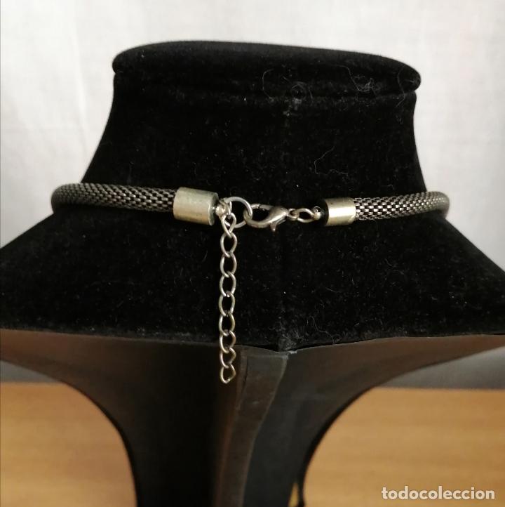 Joyeria: COLLAR CORTO, MET&Aacute;LICO PLATEADO. - Foto 5