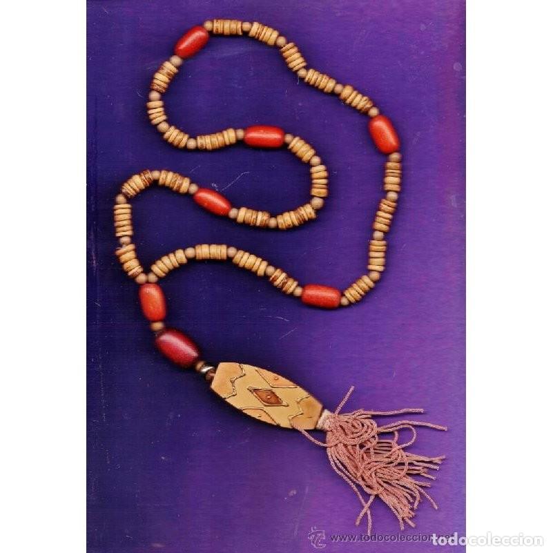 Joaillerie: bisuteria - collar / colgante - madera - de estilo africano - sin estrenar - a&ntilde;os 70