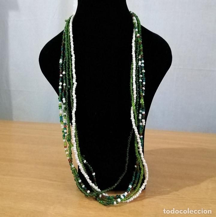 Joyeria: COLLAR LARGO, CON 5 HILERAS DE CUENTAS DE CRISTAL. - Foto 4