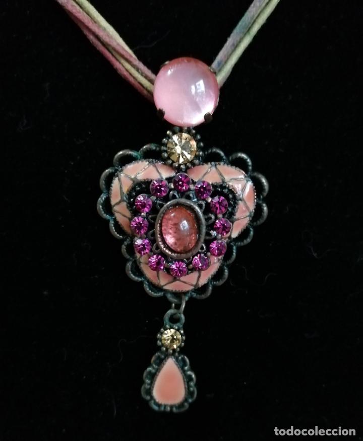Joyeria: BONITO COLLAR CON COLGANTE ROSA. - Foto 2
