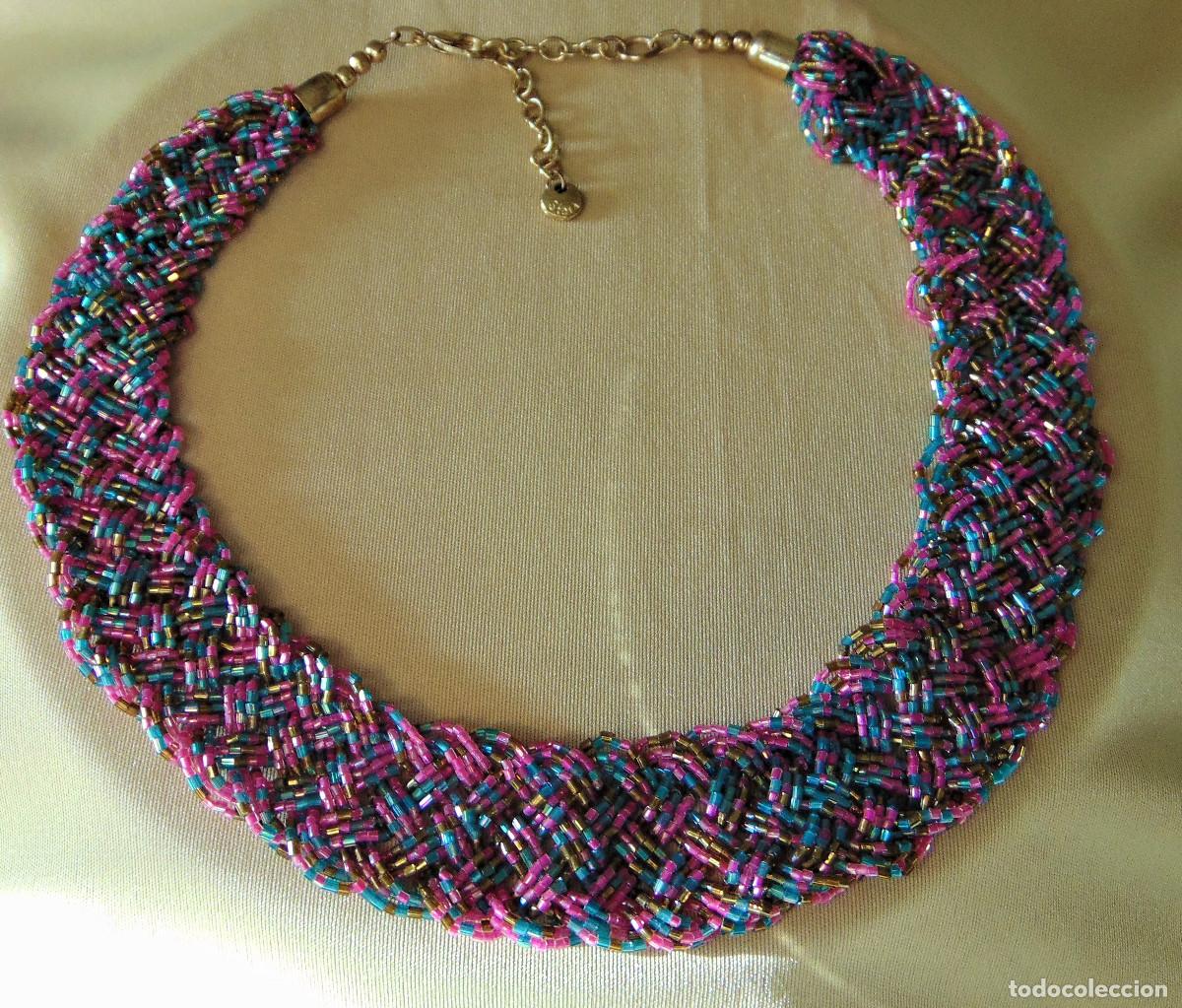 Joyeria: COLLAR GARGANTILLA DE HILOS DE PEDRER&Iacute;A DE CRISTAL TRENZADA- MARCA SFERA