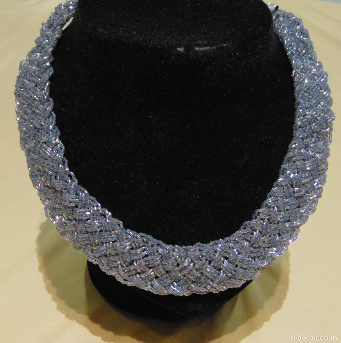 Joyeria: COLLAR GARGANTILLA DE HILOS DE PEDRER&Iacute;A DE CRISTAL TRENZADA- MARCA SFERA -BRILLO