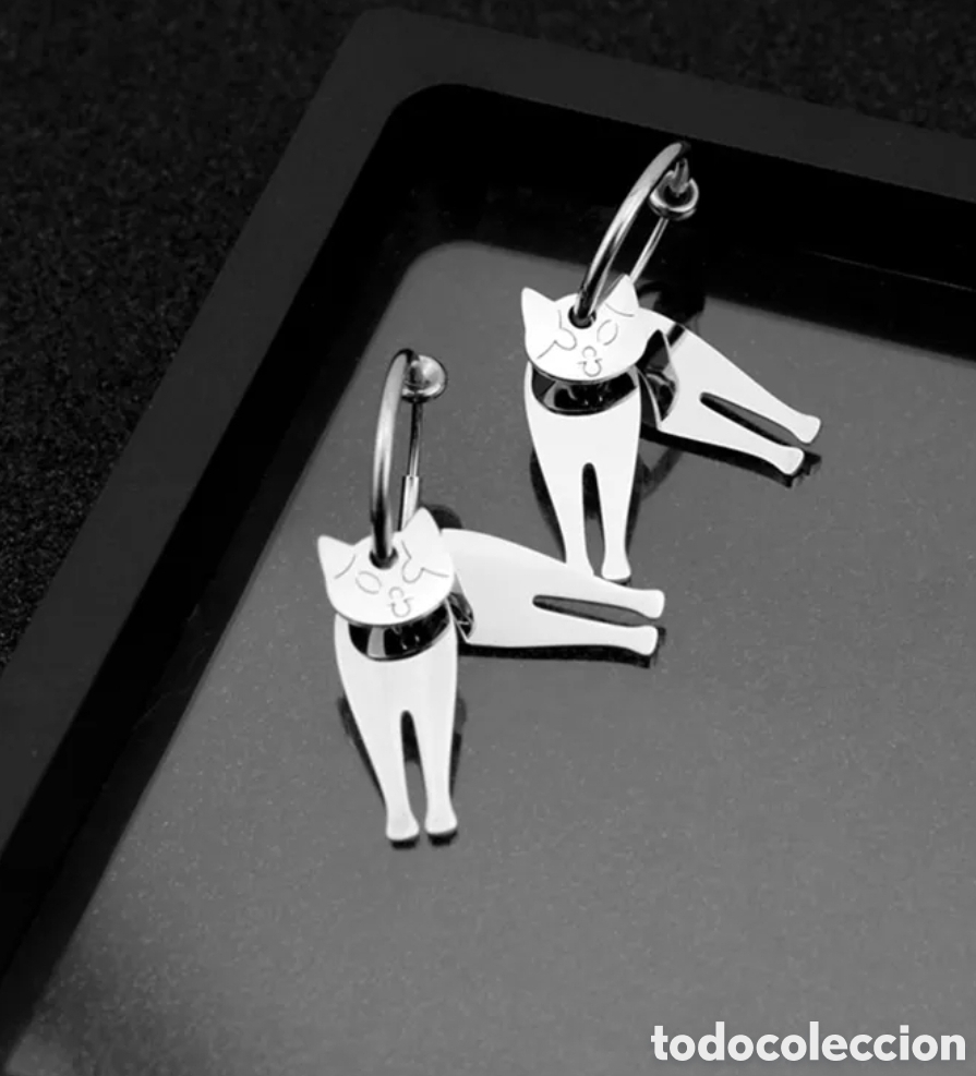 Joyeria: Pendientes Gatos Acero inoxidable ENV&Iacute;O GRATIS!! - Foto 2