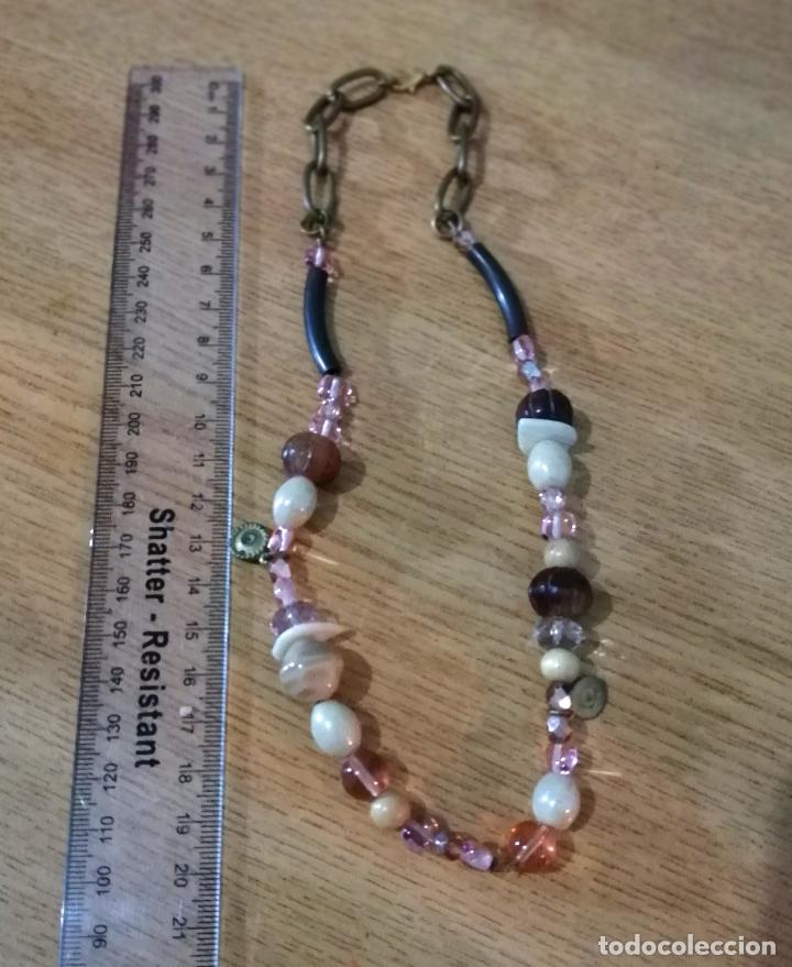 Joyeria: COLLAR CORTO CON CADENA Y CUENTAS DE DIFERENTES FORMAS. - Foto 6