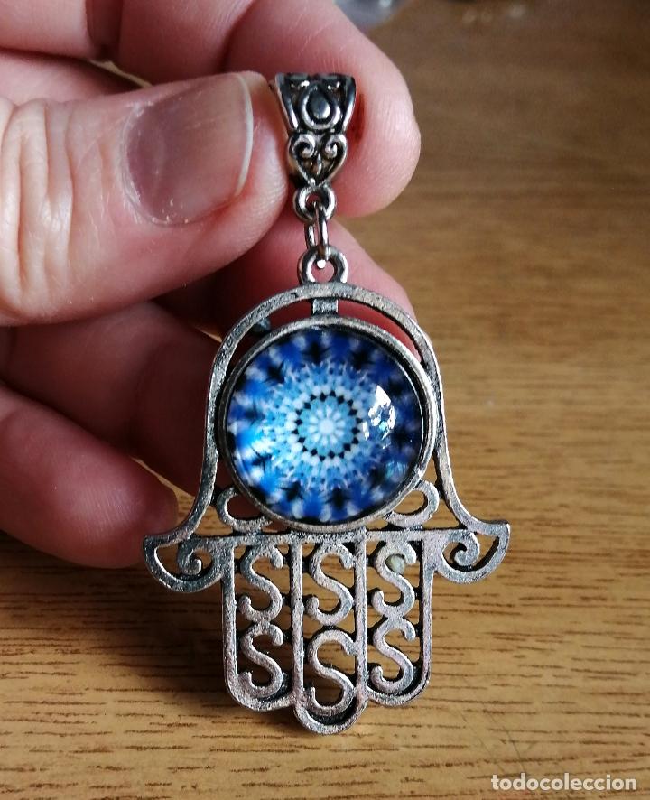 Joyeria: MANO DE F&Aacute;TIMA PLATEADA CON MANDALA AZUL - Foto 1
