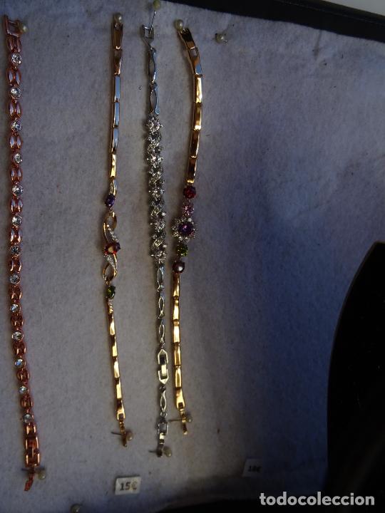 Joyeria: LOTE DE PULSERAS, PENDIENTES Y COLLARES PIEDRAS TIPO SWAROWSKY - IDEAL MERCADILLO - Foto 3