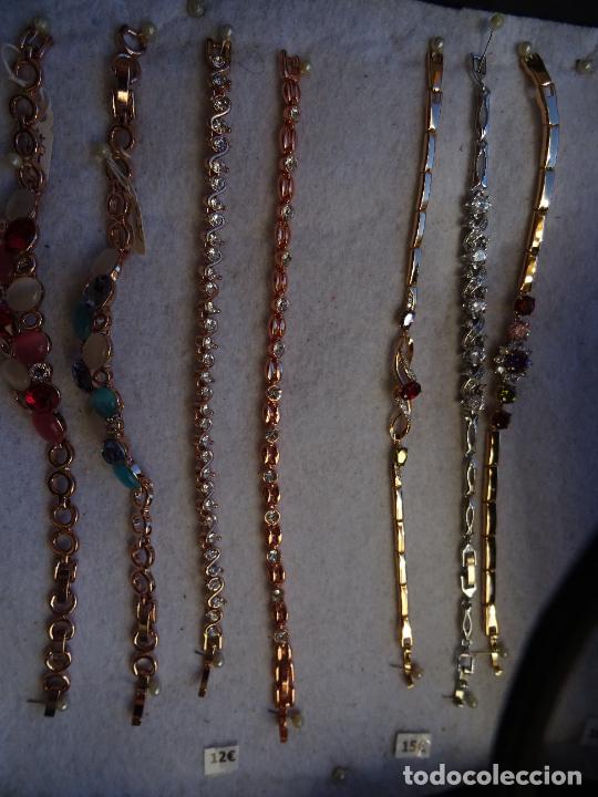 Joyeria: LOTE DE PULSERAS, PENDIENTES Y COLLARES PIEDRAS TIPO SWAROWSKY - IDEAL MERCADILLO - Foto 4