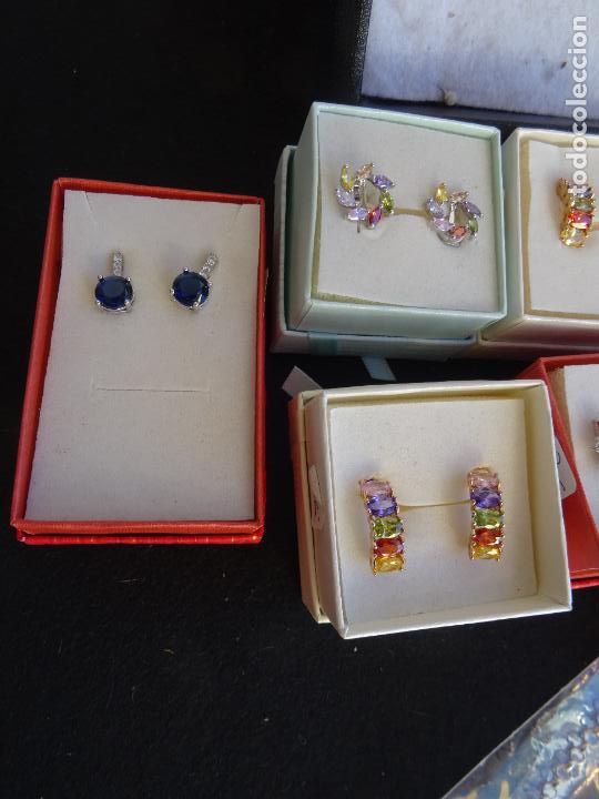 Joyeria: LOTE DE PULSERAS, PENDIENTES Y COLLARES PIEDRAS TIPO SWAROWSKY - IDEAL MERCADILLO - Foto 6