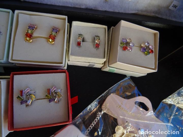 Joyeria: LOTE DE PULSERAS, PENDIENTES Y COLLARES PIEDRAS TIPO SWAROWSKY - IDEAL MERCADILLO - Foto 9