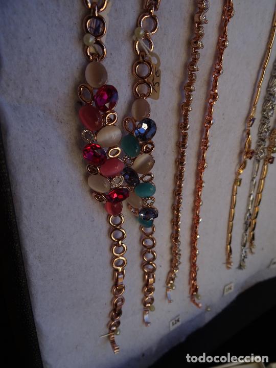 Joyeria: LOTE DE PULSERAS, PENDIENTES Y COLLARES PIEDRAS TIPO SWAROWSKY - IDEAL MERCADILLO - Foto 13