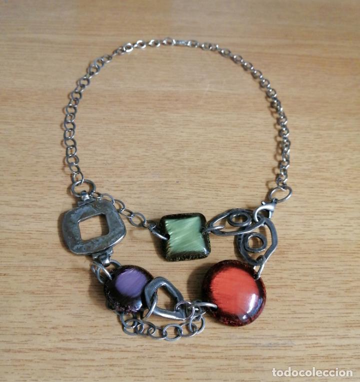 Joyeria: COLLAR MET&Aacute;LICO, PLATEADO con ABALORIOS. - Foto 7