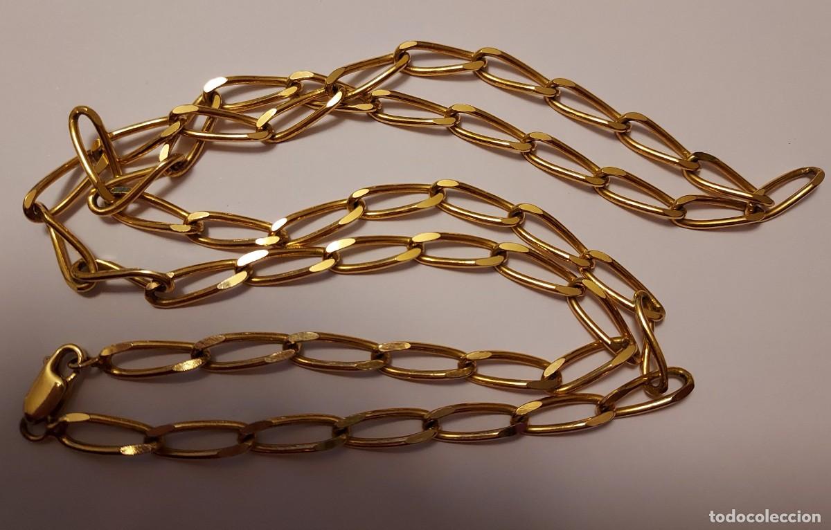 Gioielleria: ELEGANT&Iacute;SIMA CADENA CHAPADA - COLLAR - GARGANTILLA - (35 x 2 ) 70 CMS ABIERTA - CIERRE MOSQUET&Oacute;N