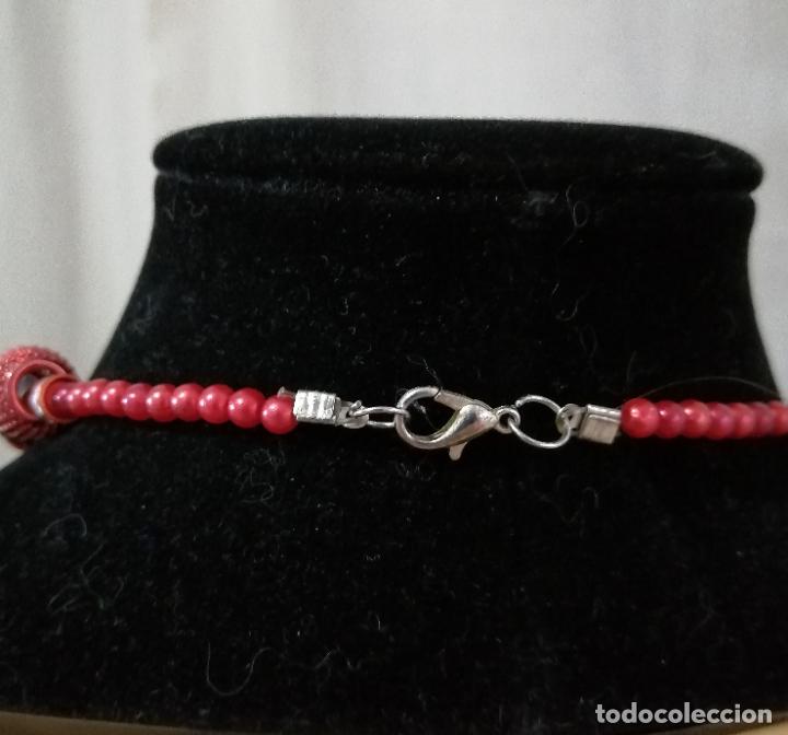 Joyeria: COLLAR ROJO, CON CRISTALES Y SEMILLAS. - Foto 3