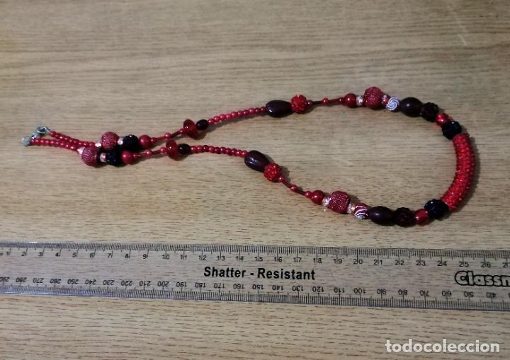 Joyeria: COLLAR ROJO, CON CRISTALES Y SEMILLAS. - Foto 4