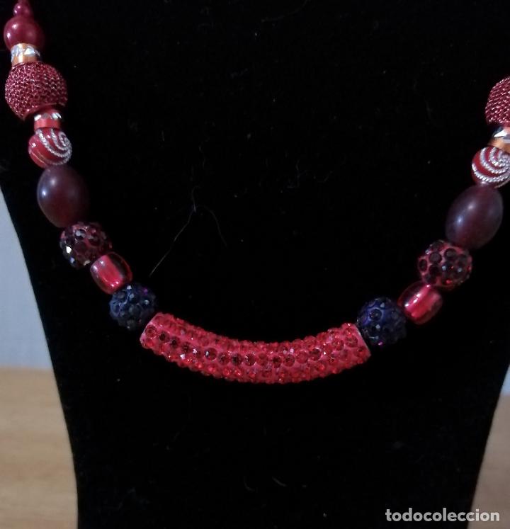 Joyeria: COLLAR ROJO, CON CRISTALES Y SEMILLAS. - Foto 5