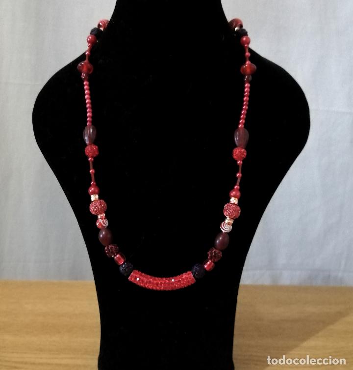 Joyeria: COLLAR ROJO, CON CRISTALES Y SEMILLAS. - Foto 6
