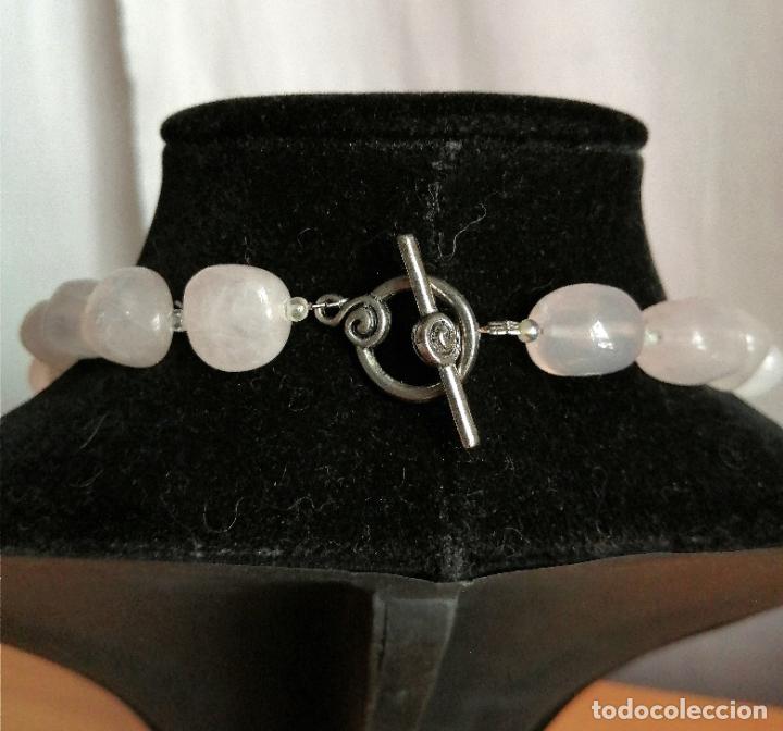 Joyeria: COLLAR DE CUENTAS DE CUARZO BLANCO ROSADO. - Foto 4