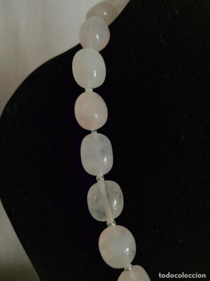 Joyeria: COLLAR DE CUENTAS DE CUARZO BLANCO ROSADO. - Foto 5