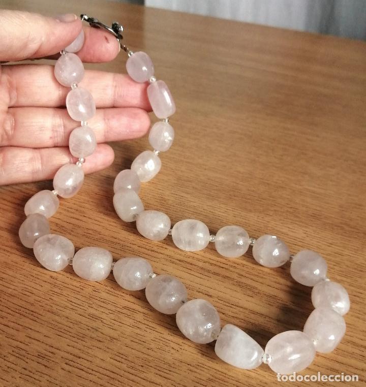 Joyeria: COLLAR DE CUENTAS DE CUARZO BLANCO ROSADO. - Foto 7