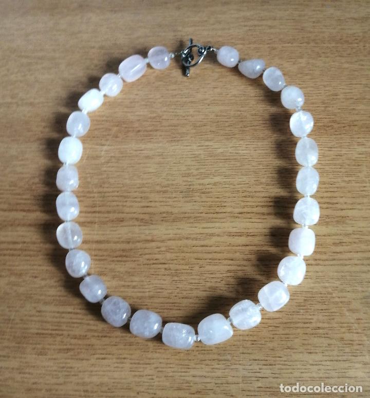 Joyeria: COLLAR DE CUENTAS DE CUARZO BLANCO ROSADO. - Foto 8
