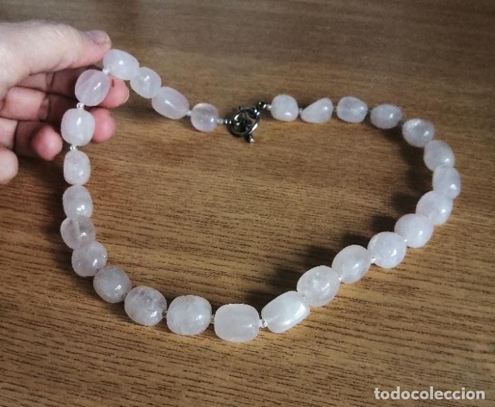 Joyeria: COLLAR DE CUENTAS DE CUARZO BLANCO ROSADO. - Foto 10