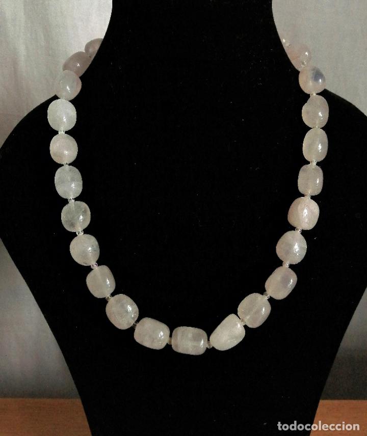 Joyeria: COLLAR DE CUENTAS DE CUARZO BLANCO ROSADO. - Foto 11