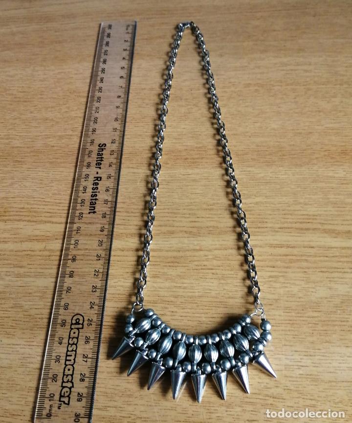 Joyeria: COLLAR MET&Aacute;LICO, CADENA CON PINCHOS PLATEADO - Foto 5
