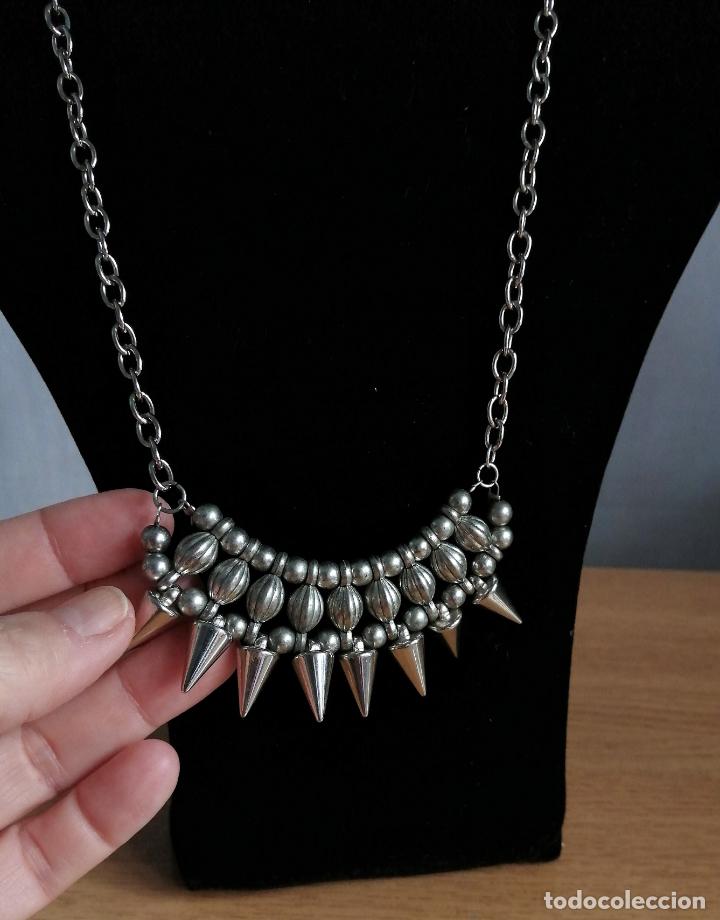 Joyeria: COLLAR MET&Aacute;LICO, CADENA CON PINCHOS PLATEADO - Foto 6